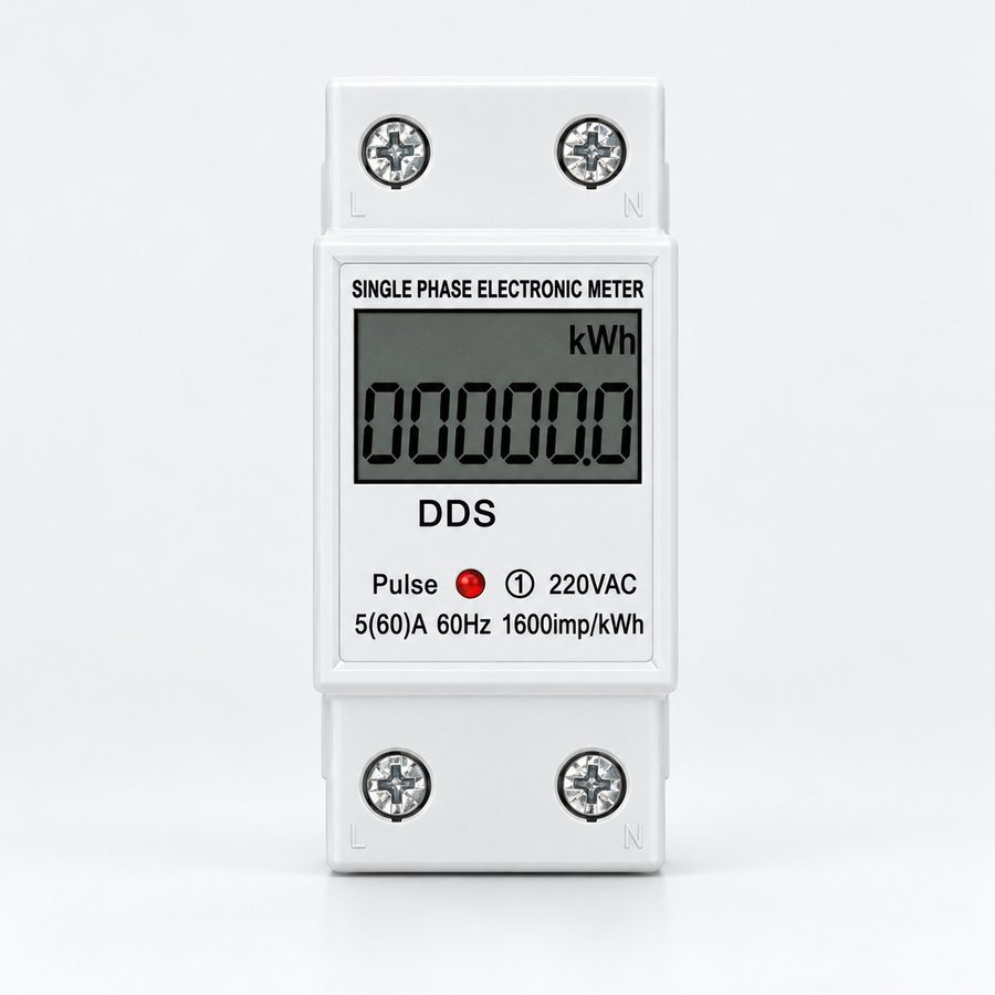 DIN rail single-phase electronic energy meter