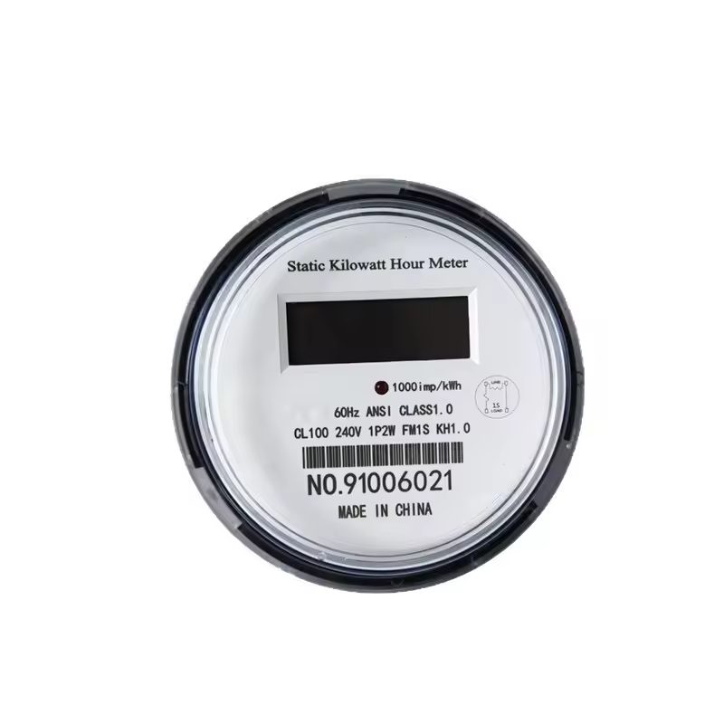 Round static kilowatt hour meter, ANSI round type