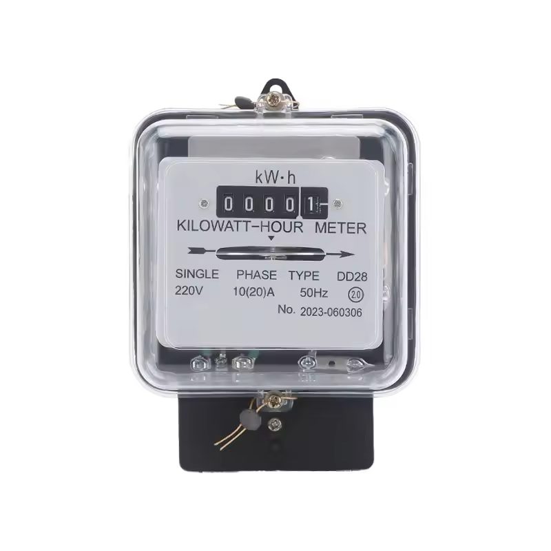 Single-phase mechanical induction energy meter with transparent cover