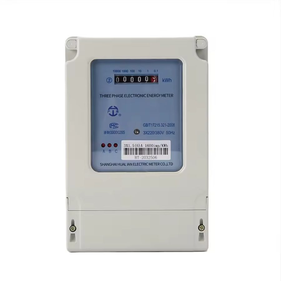 Three-phase transformer operated energy meter